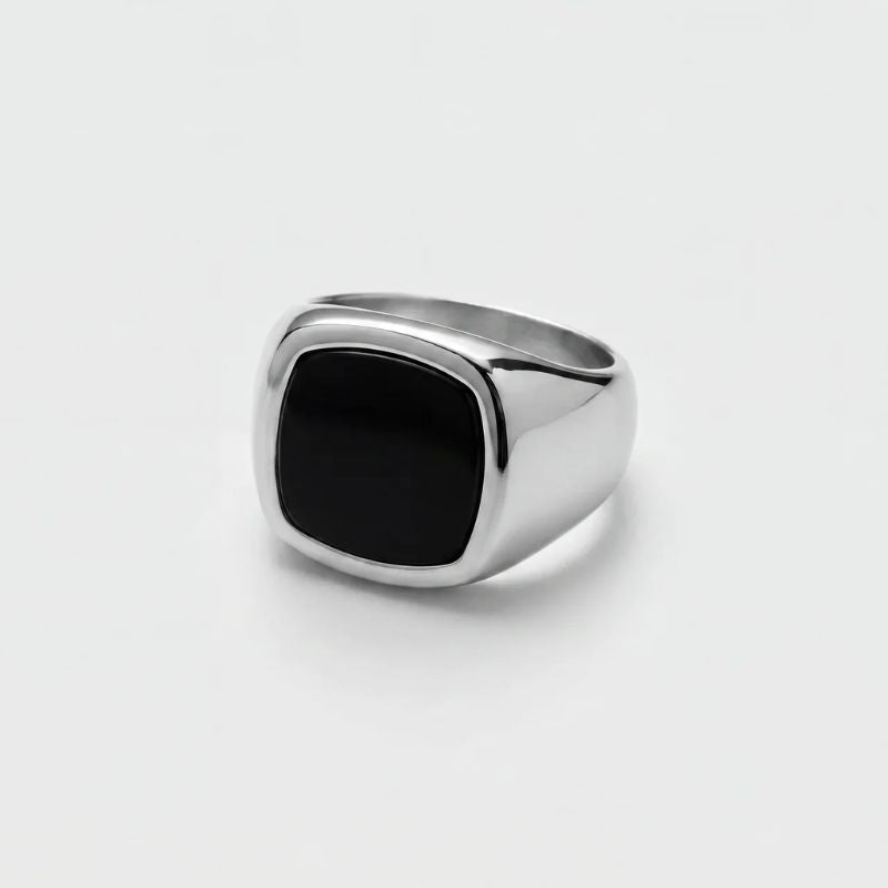 Schwarzer Stein Ring