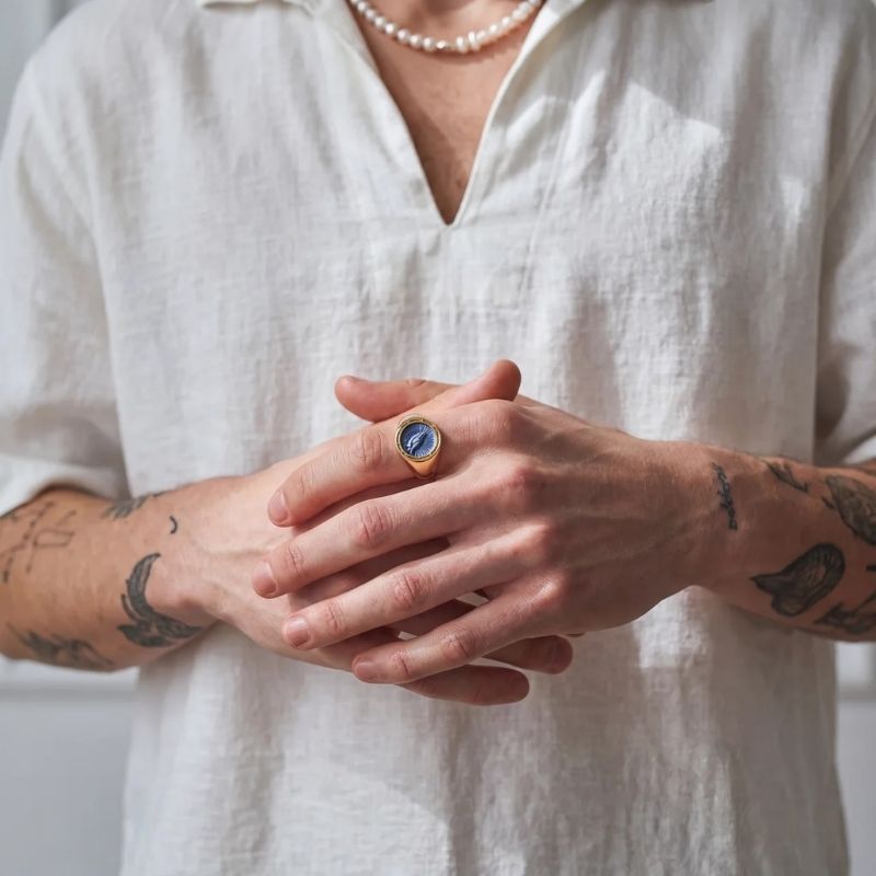 Bague Émeraude Latérale