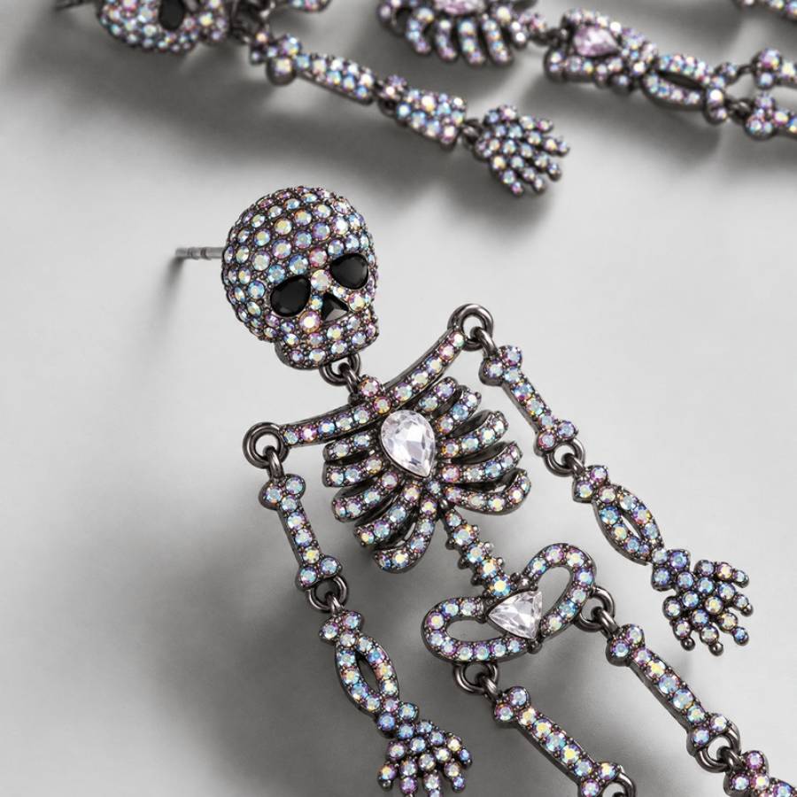 Bad To The Bone Skeleton Drop Earrings