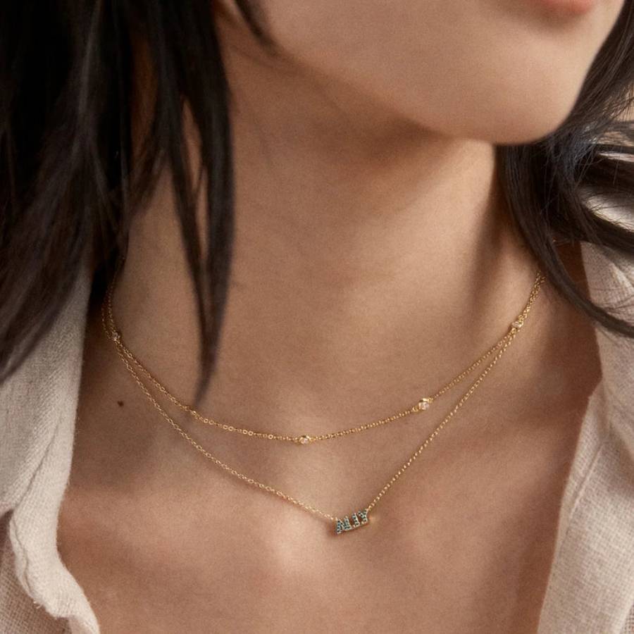 Colour Theory Birthstone Name Necklace