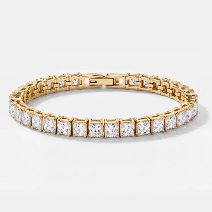 Cubic Tennis Bracelet in 18K gold or silver finish