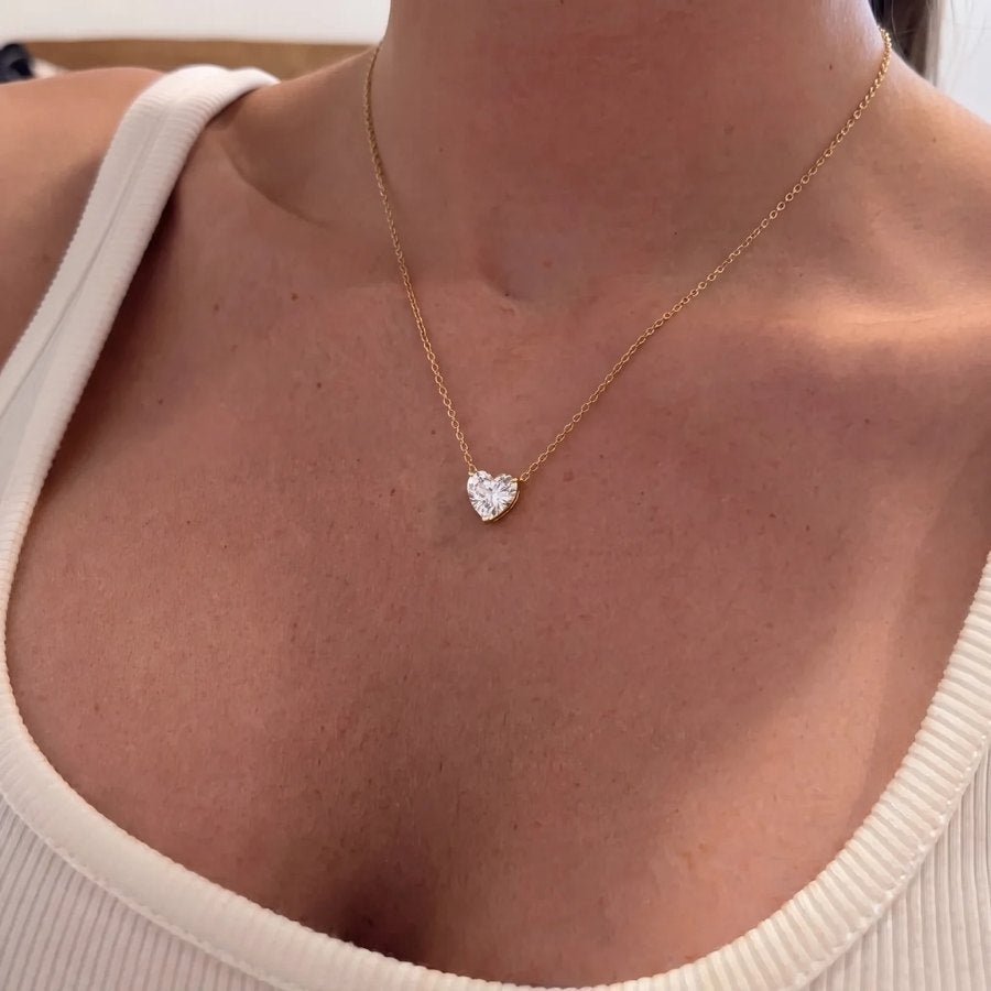 Heart Solitaire Necklace