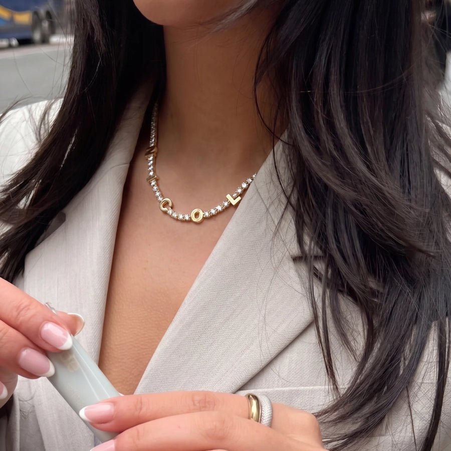 Initials Custom Tennis Necklace | Monrich