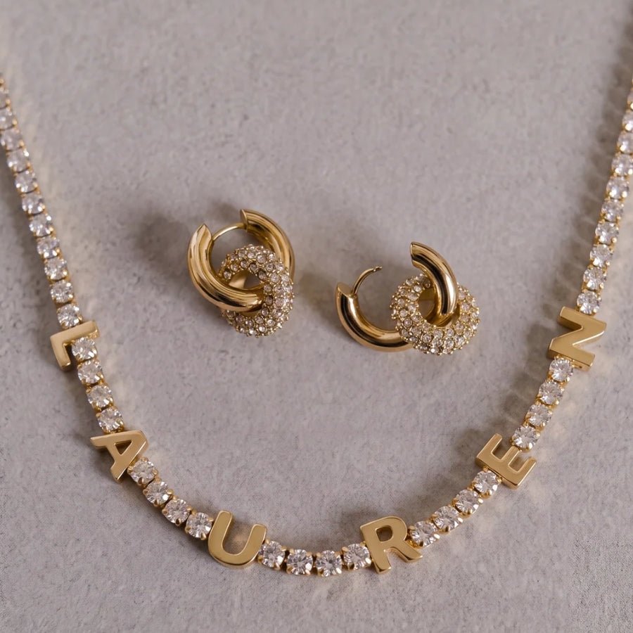 Initials Custom Tennis Necklace | Monrich