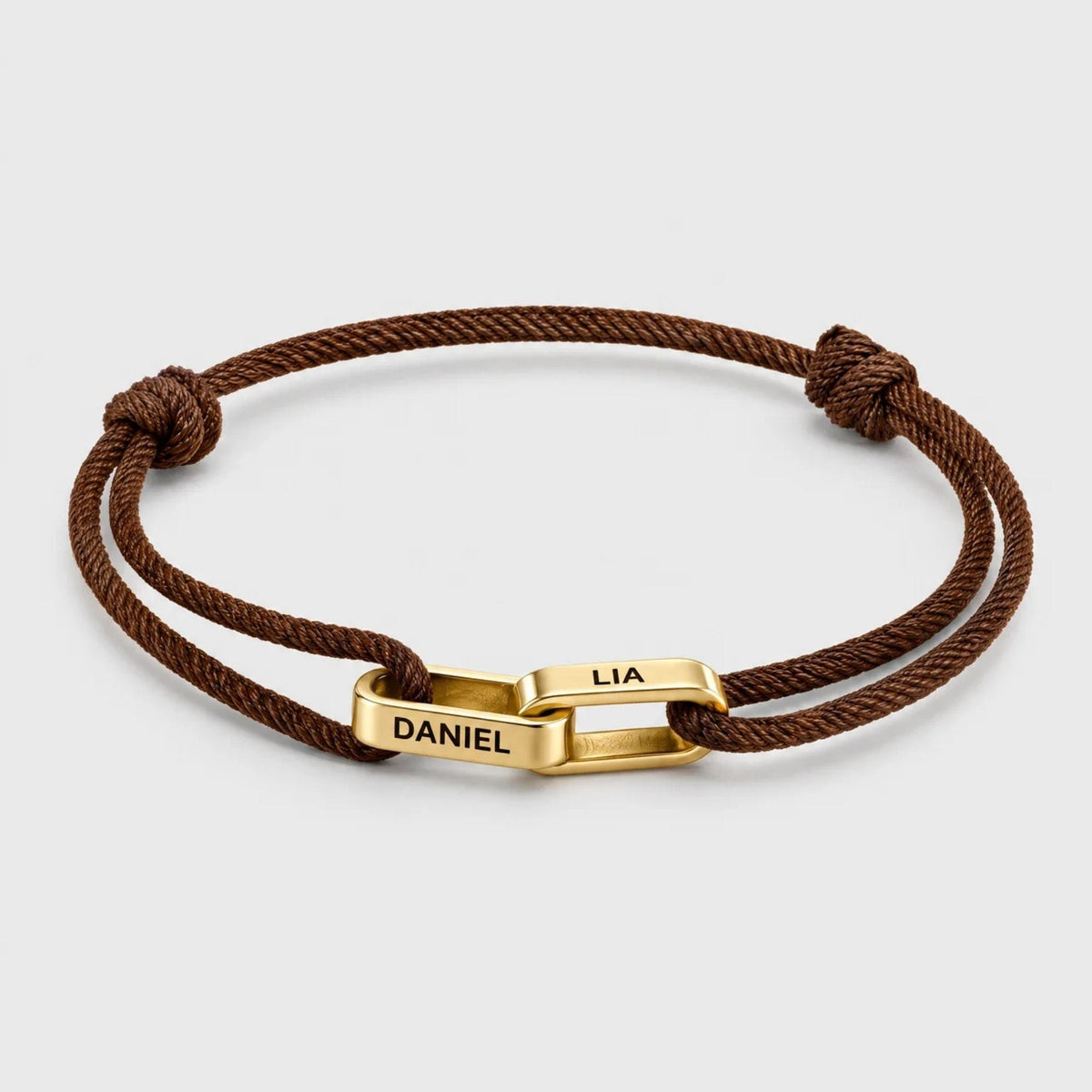 Interlocking Custom Name Cord Bracelet | Monrich