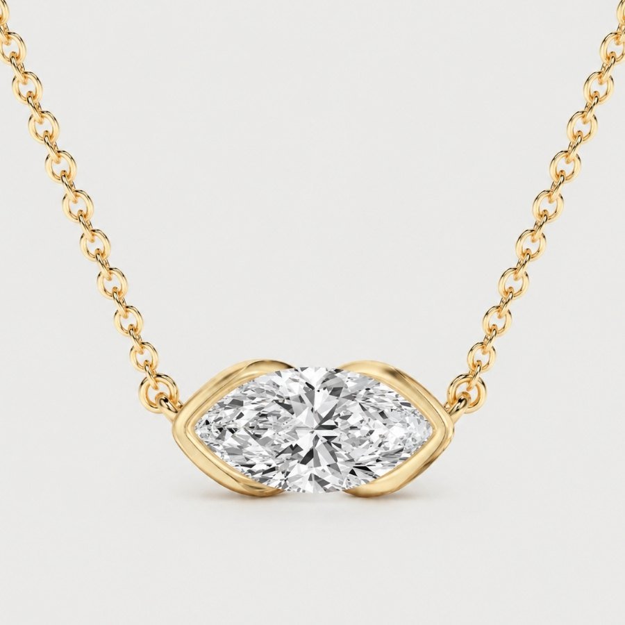 Marquise Solitaire Necklace