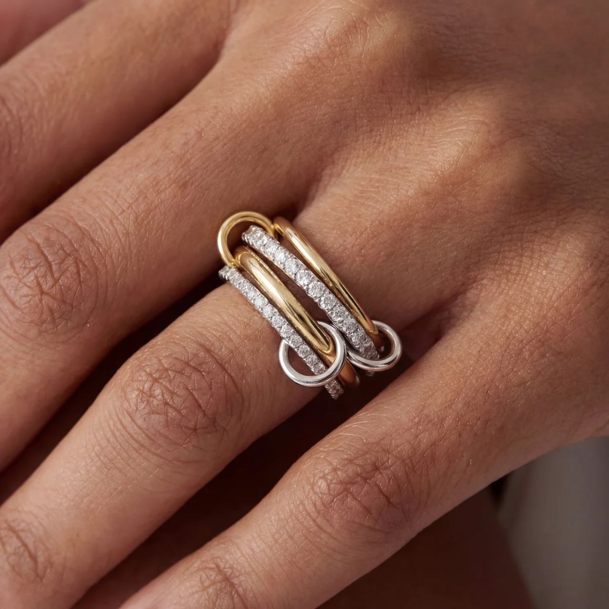 Pavé Multi Layer Ring side view