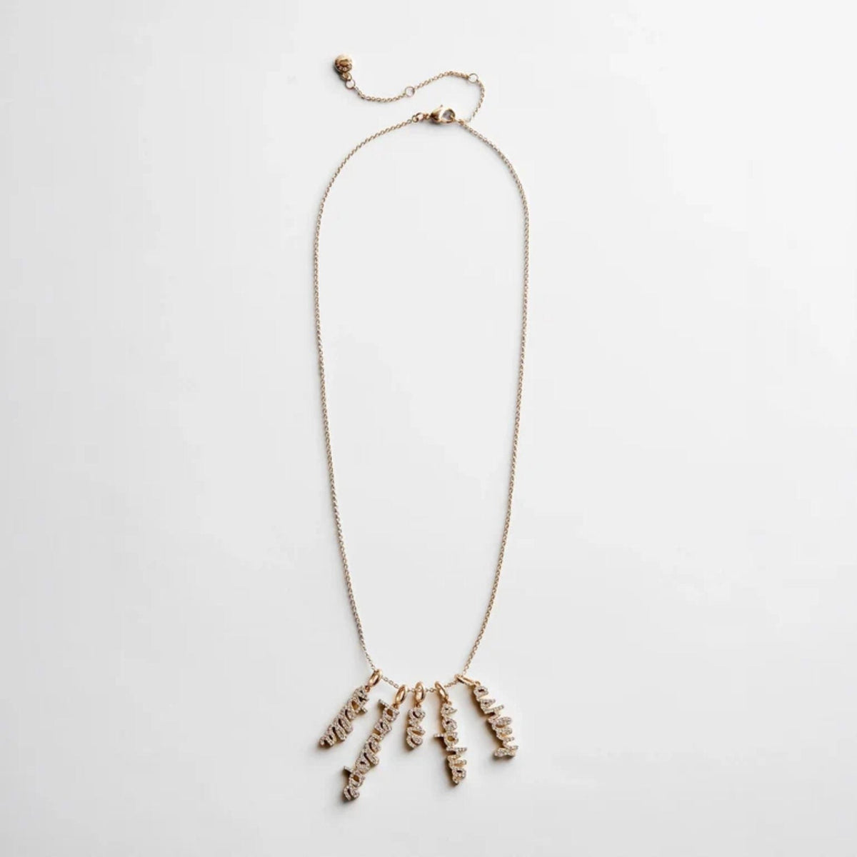 Pavé Script Cluster Custom Name Necklace | Monrich
