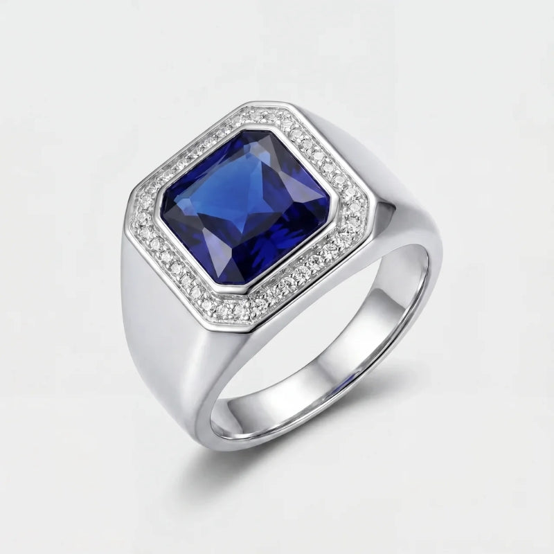 Quadratisch Geschliffener Stein Ring