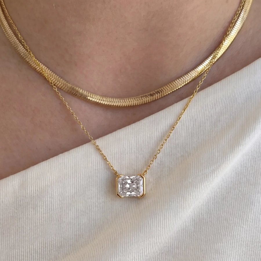 Radiant Cut Moissanite Necklace