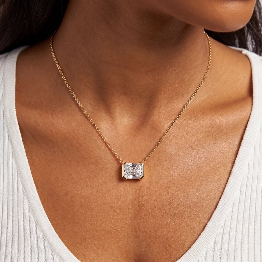Radiant Cut Moissanite Necklace