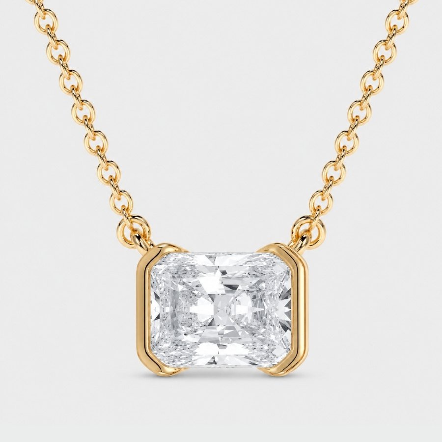 Radiant Cut Moissanite Necklace