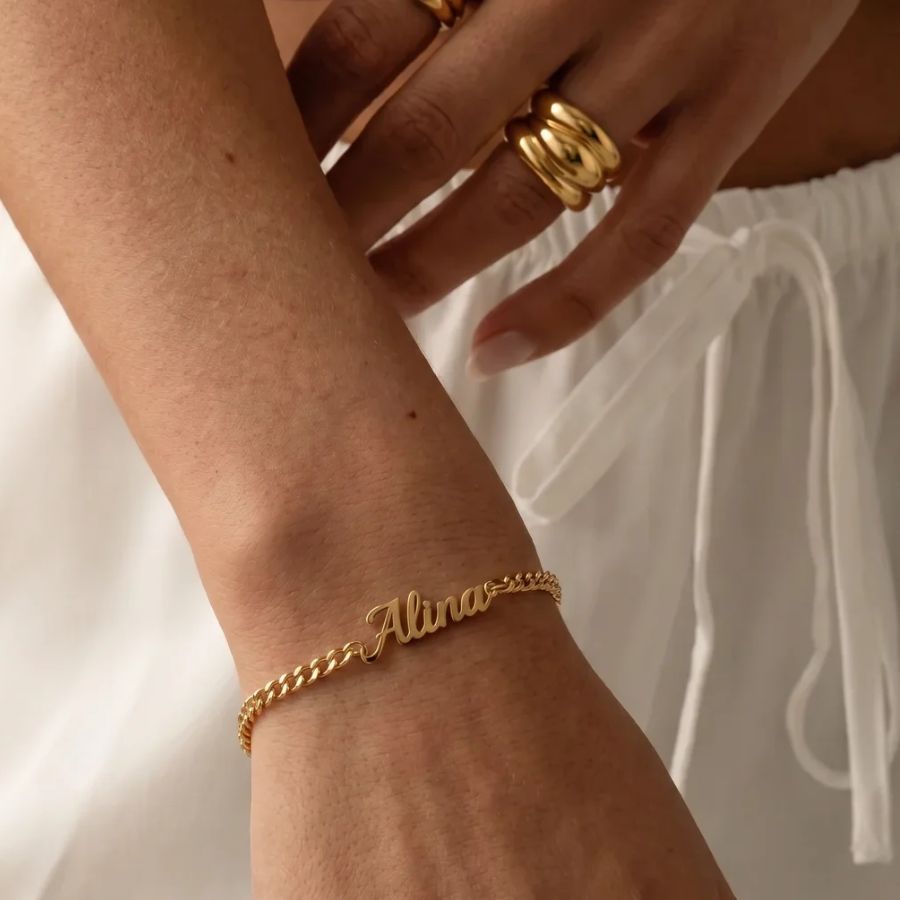 Sandra Custom Bracelet & Anklet worn on ankle