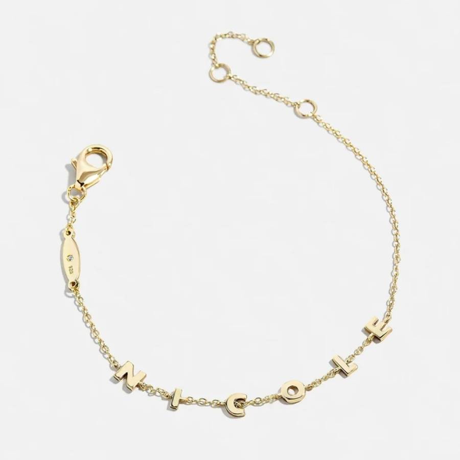 Spell It Out Custom Name Bracelet#Style_Gold