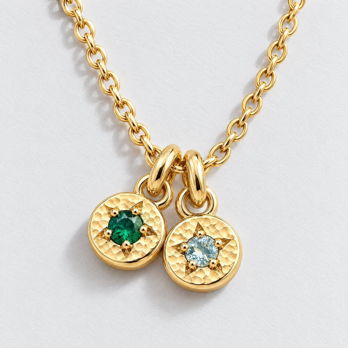 Star Charm Custom Birthstone Necklace - Gold | Monrich