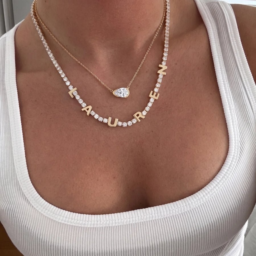 Teardrop Moissanite Necklace