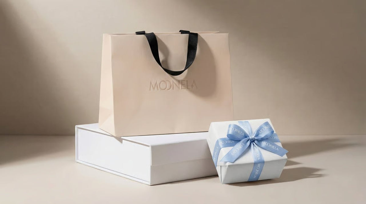 Monrich gift guide featuring personalised jewellery in waterproof gold