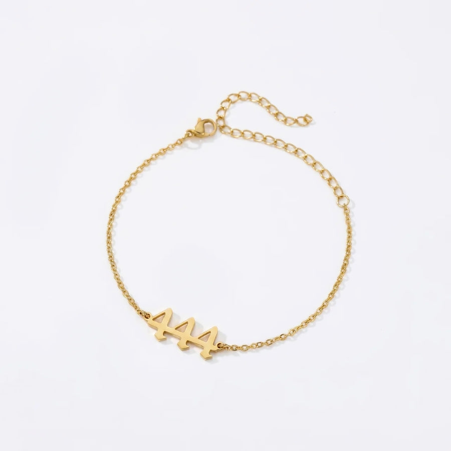 Angel Number Anklet & Bracelet in 18K gold or silver finish