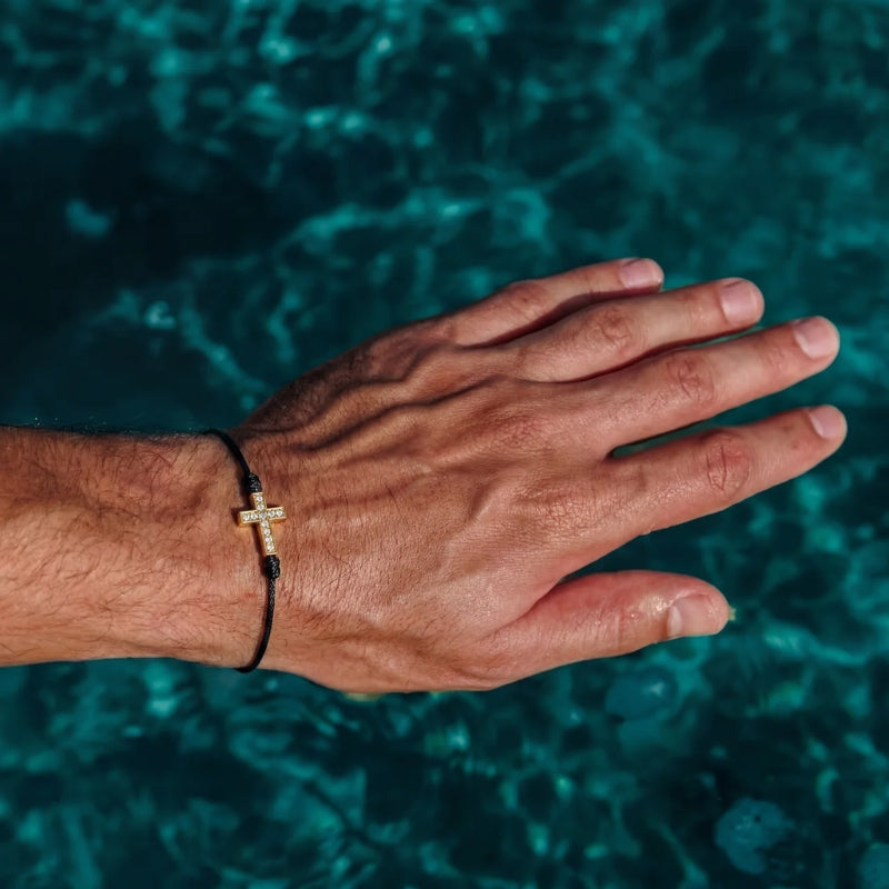 Cross Cord Tennis Bracelet
