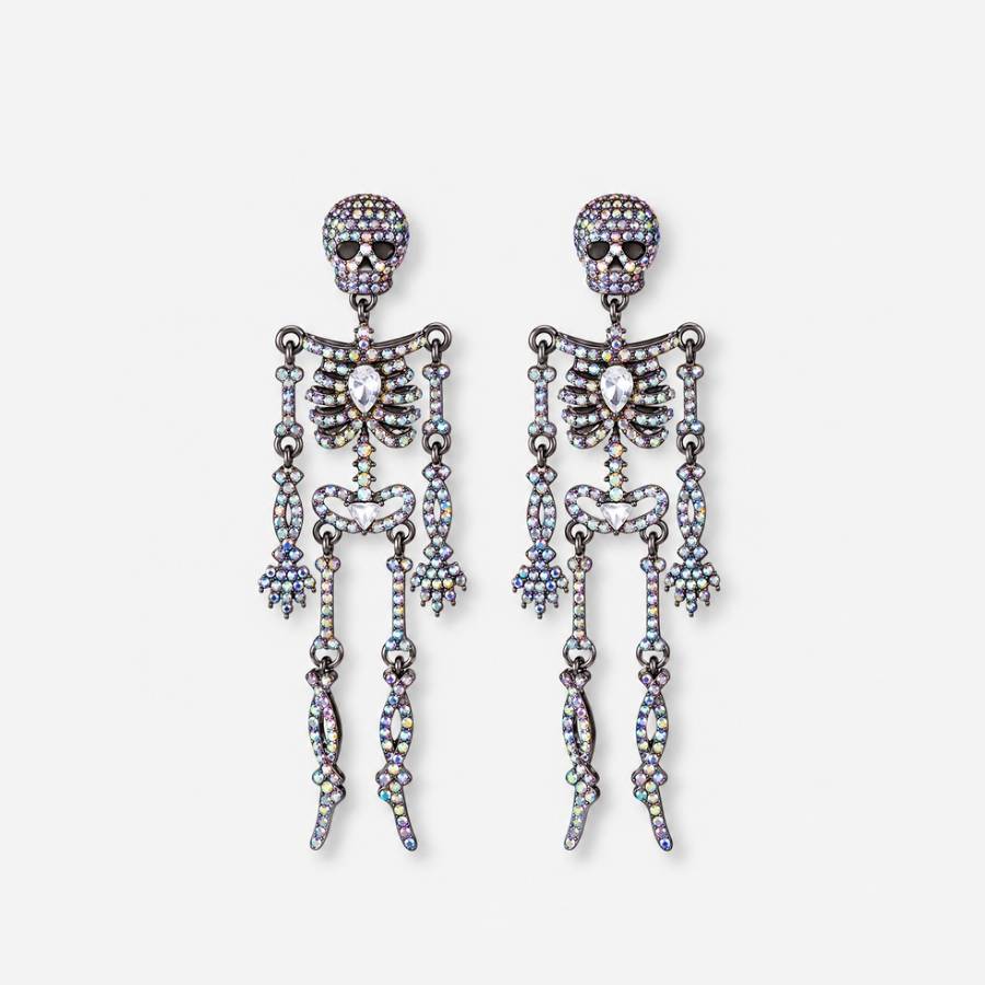 Bad To The Bone Skeleton Drop Earrings
