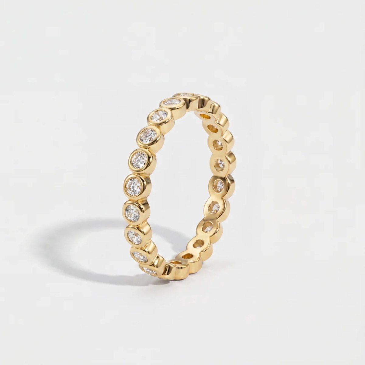Bubble Ring - Bezel Tennis CZ - Gold | Monrich