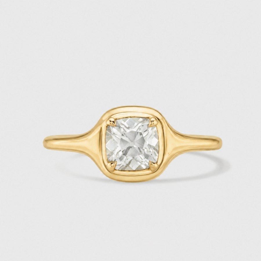 Cushion Cut Signet Ring