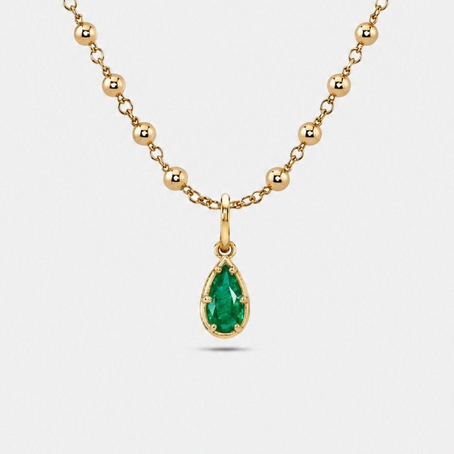 Emerald Teardrop Necklace