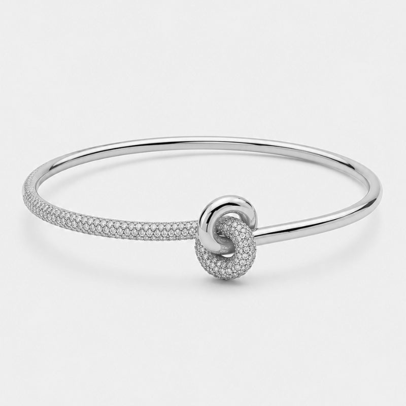 Half Knot Signature Bracelet - Silver | Monrich