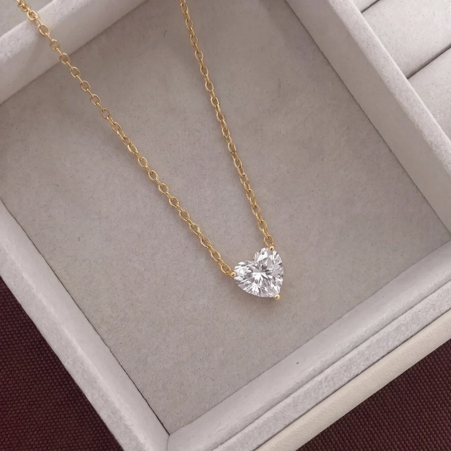 Heart Solitaire Necklace
