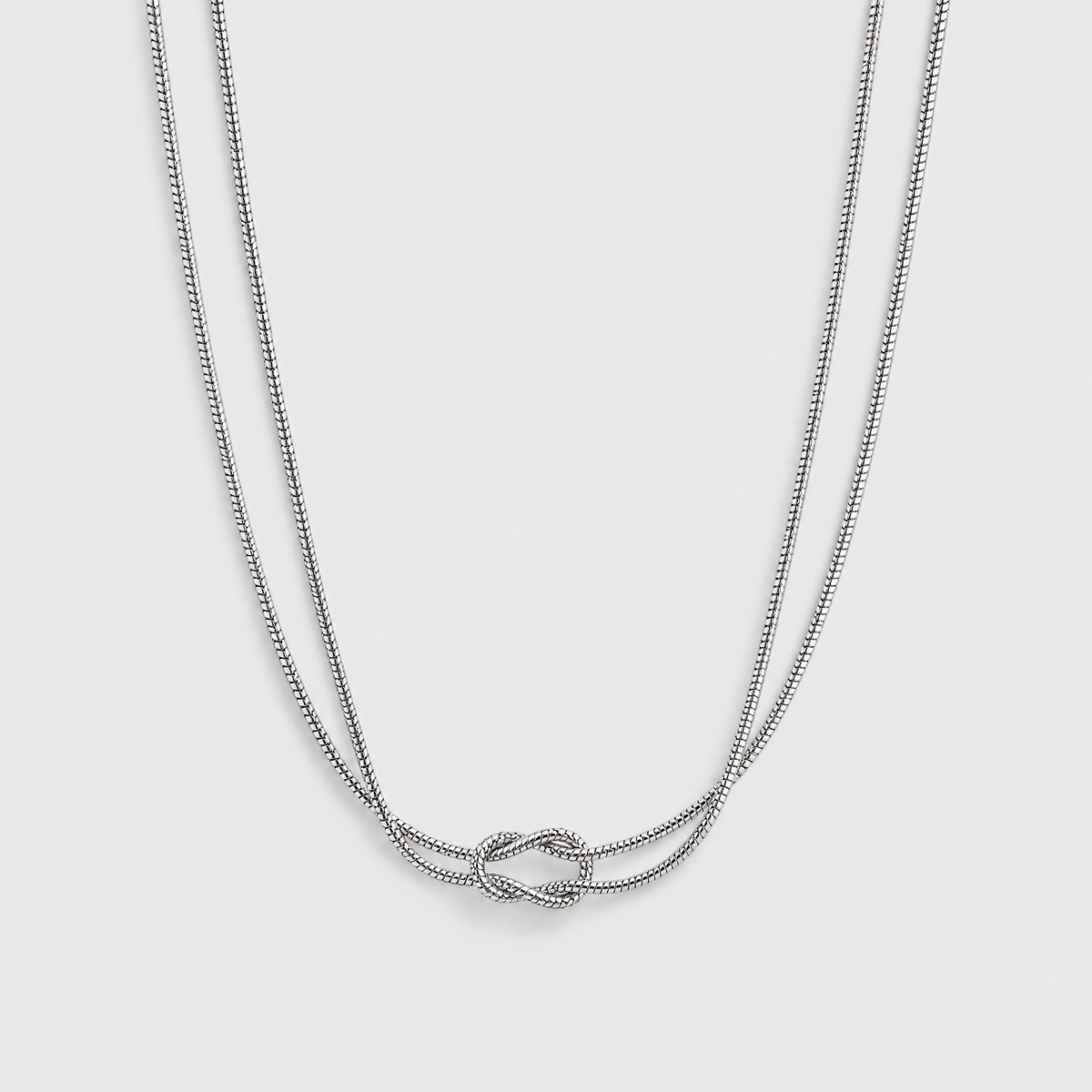Double Lace Necklace - Silver
