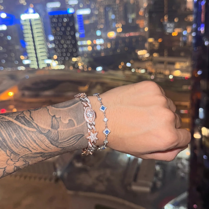 Azure Crest Tennis Bracelet