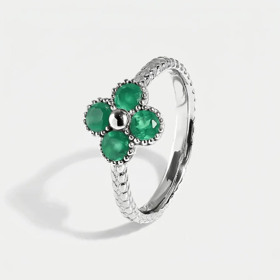 Lucky Green Onyx Ring close-up view