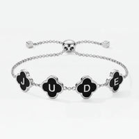 Clover Initial Bracelet