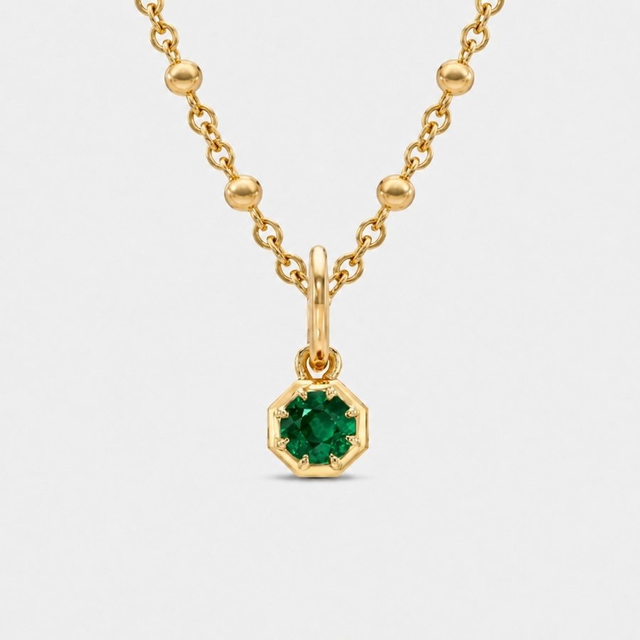Octagon Gemstone Necklace