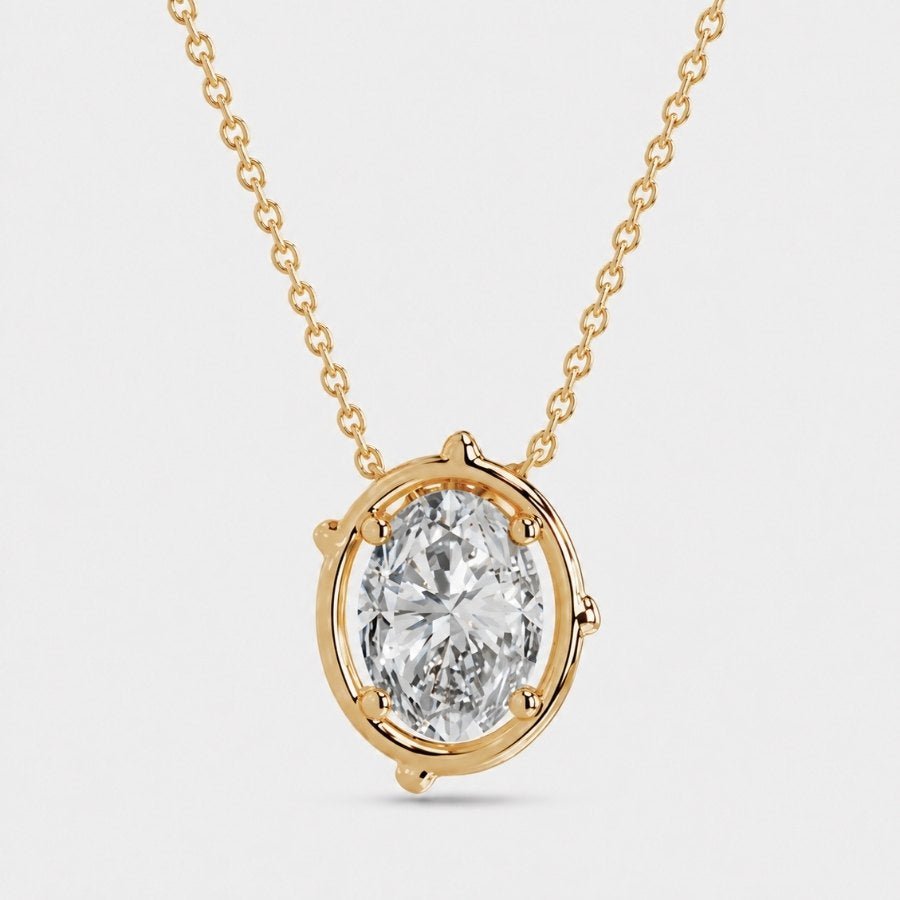 Oval Halo Necklace