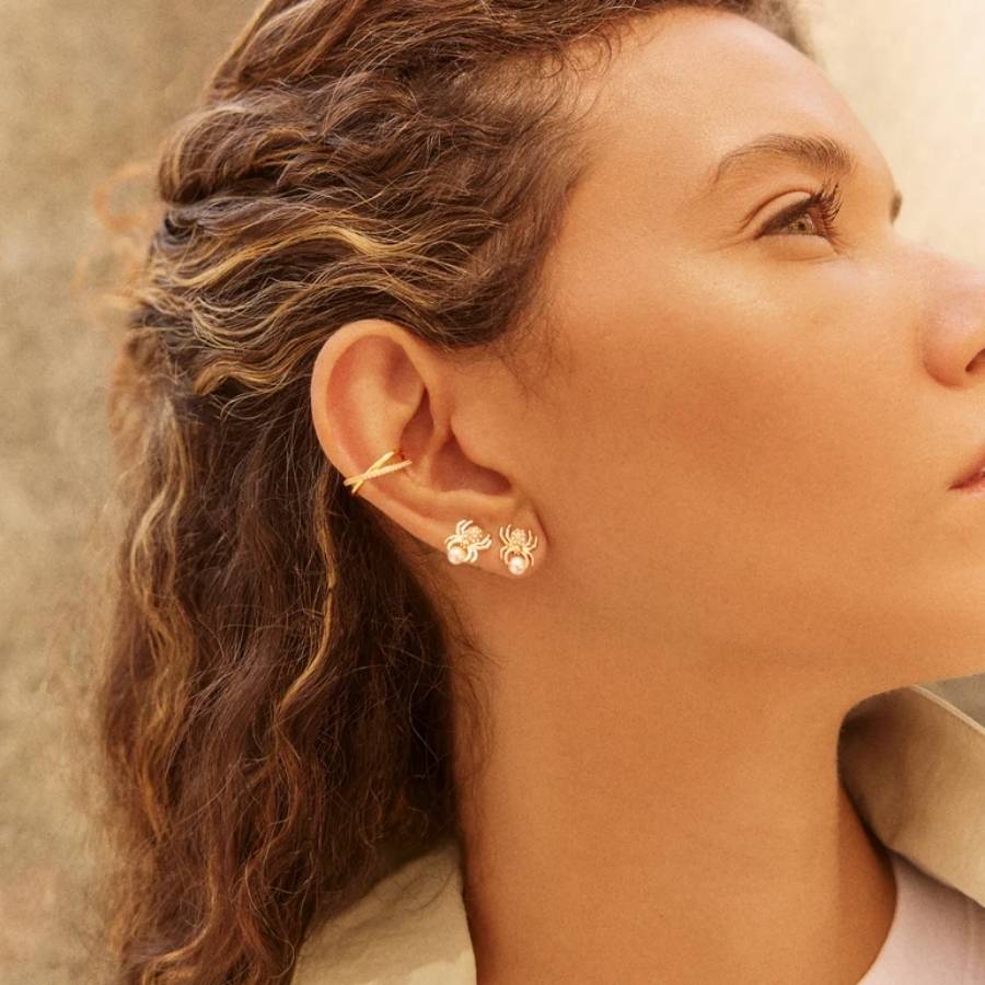 Pick Of The Patch Pavé Pumpkin Studs