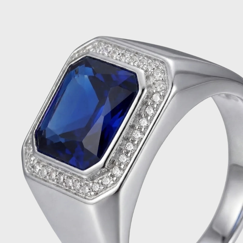 Quadratisch Geschliffener Stein Ring