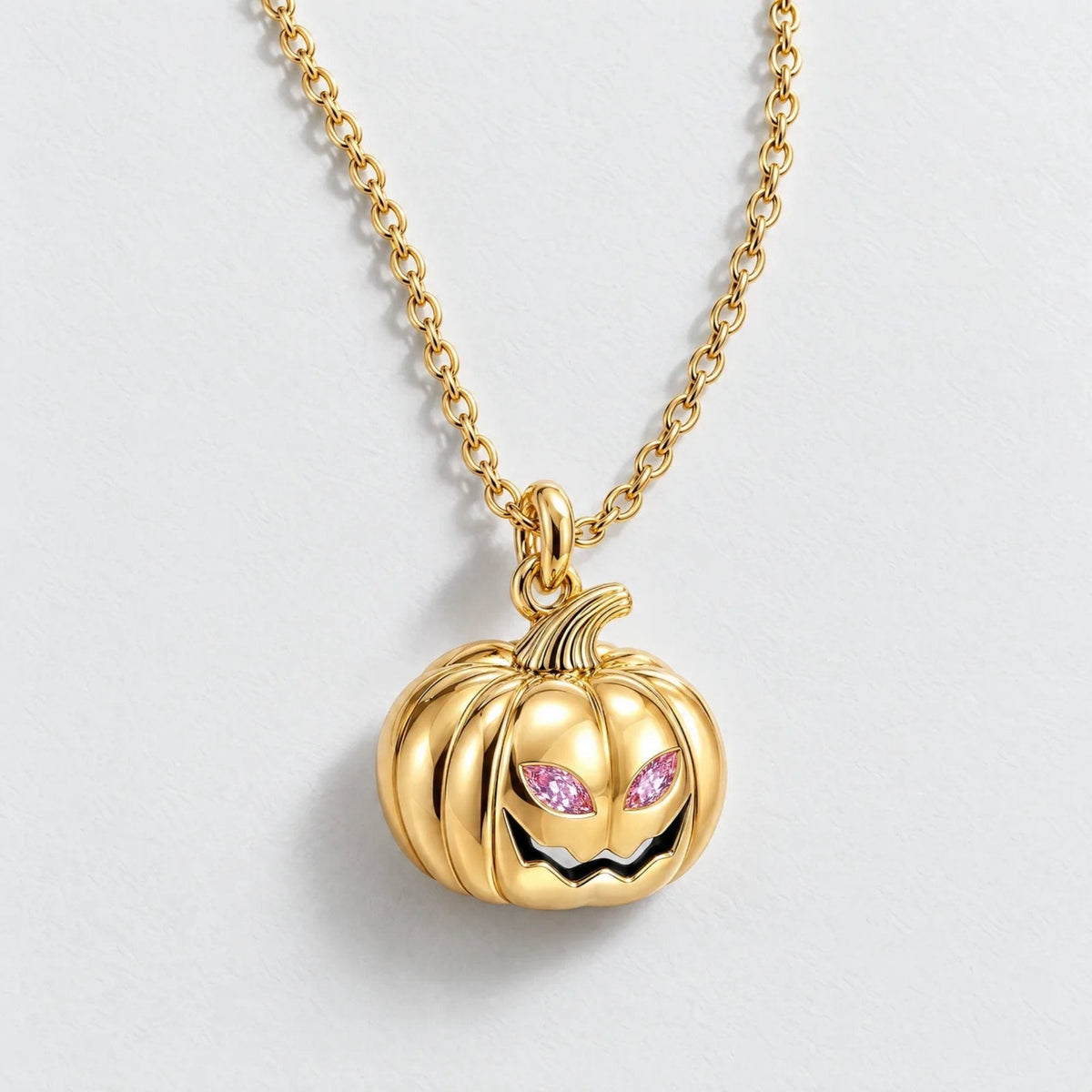 Pumpkin Custom Birthstone Necklace - Gold | Monrich