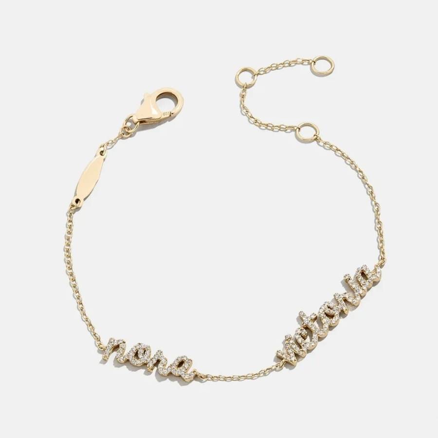 Say My Name Custom Script Bracelet#Number of Names_2 Names