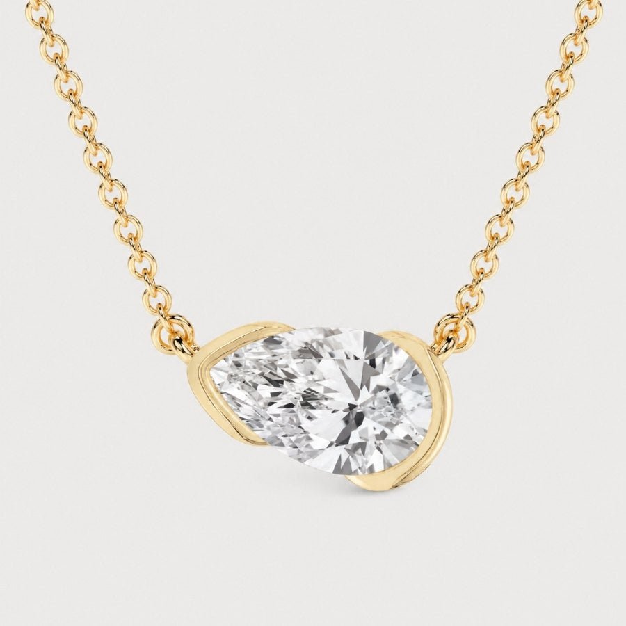 Teardrop Moissanite Necklace