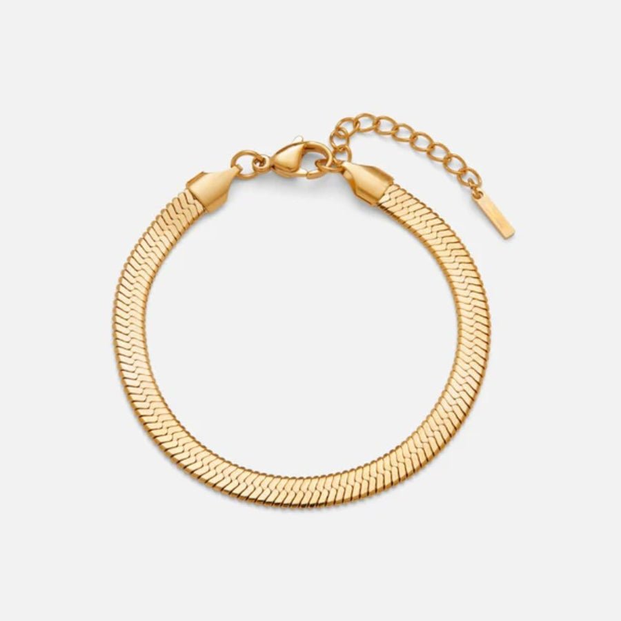 The Serpent Chain Bracelet in 18K gold or silver finish
